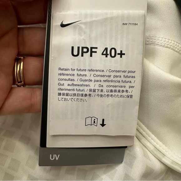 Nike Golf Womens Dri-FIT UV 17" Grid Print Skort Skirt White Size Large NWT - Picture 9 of 10